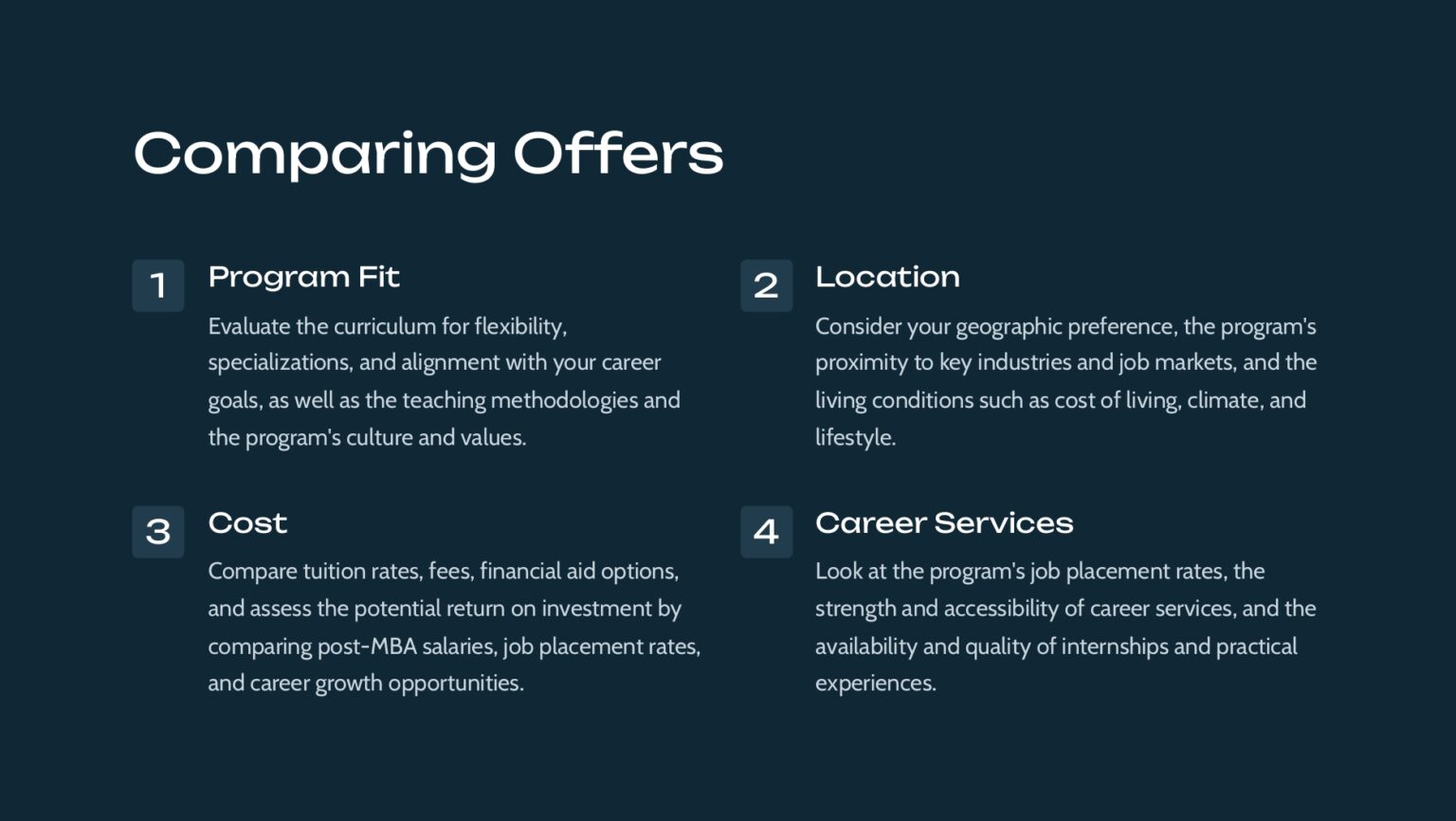 Choosing the Right MBA Program PDF Guide - Connect 4 Techs