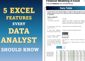 5 Excel Features Every Data Analyst Should Know PDF