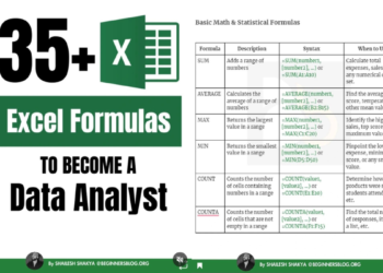Excel Formulas to Become a Data Analyst PDF