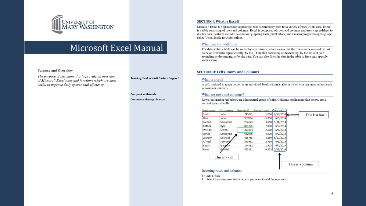 Microsoft Excel Manual PDF Connect 4 Techs