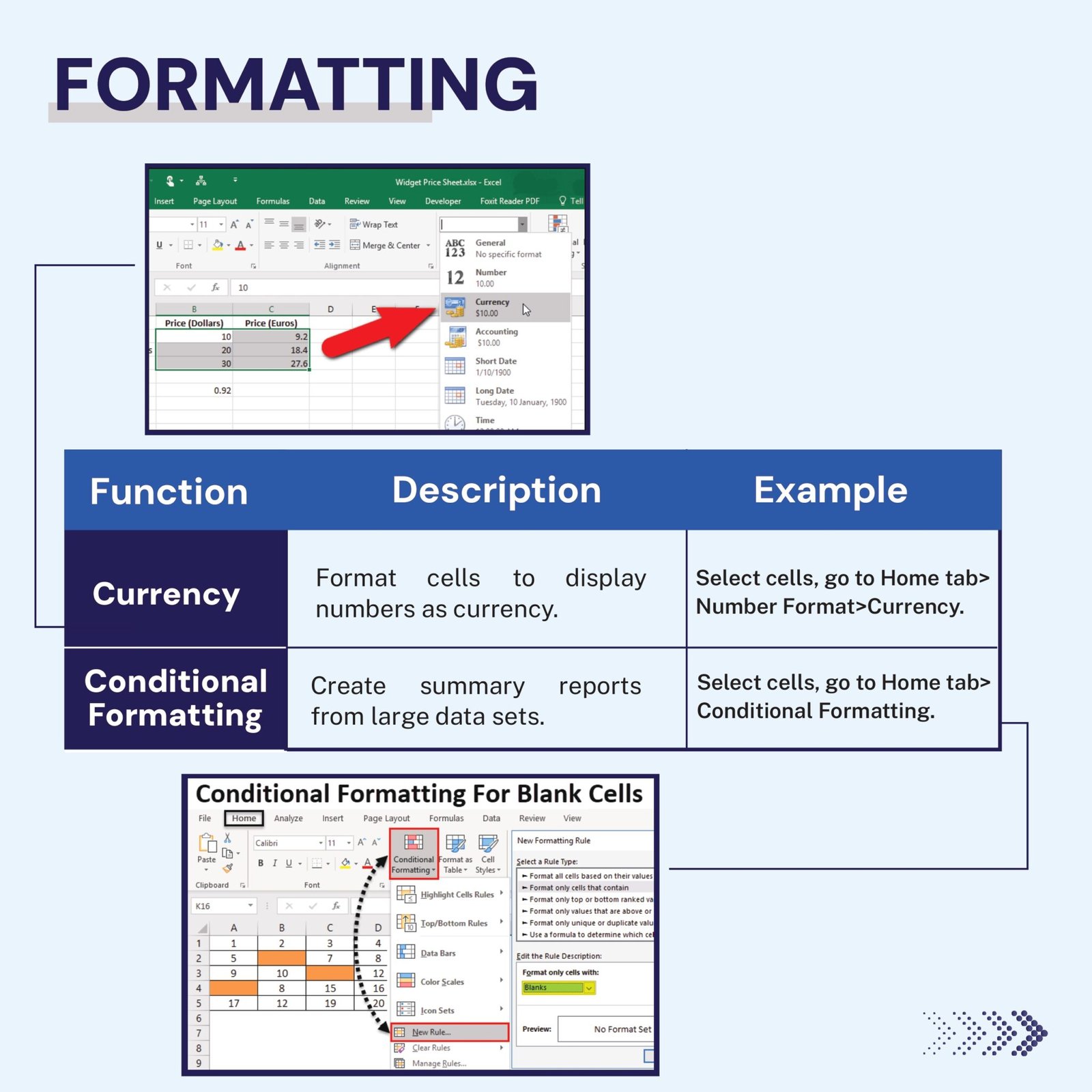 Excel Cheat Sheet for Accountants PDF