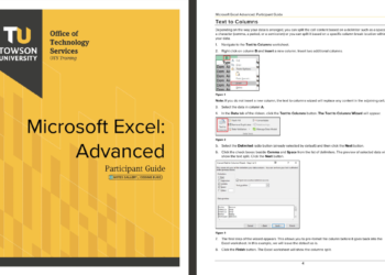 Microsoft Excel Advanced- Participant Guide