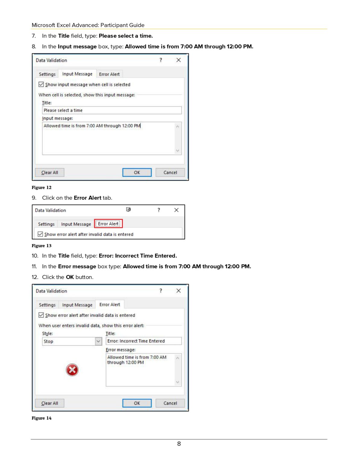Microsoft Excel Advanced – Participant Guide PDF - Connect 4 Techs