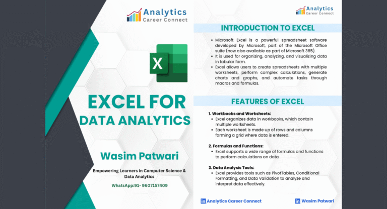 Excel for Data Analysis PDF
